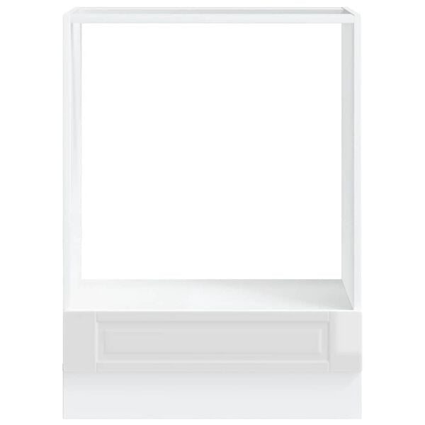 vidaXL Oven Cabinet High gloss white Engineered wood Compact