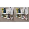 vidaXL Wall Rack Set of 4 White MDF with a matte finish 39.4 in long