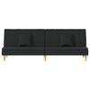 vidaXL Sofa Bed Black Fabric (100% polyester), plywood Standard
