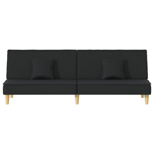 vidaXL Sofa Bed Black Fabric (100% polyester), plywood Standard