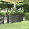 vidaXL Garden Raised Bed Anthracite Powder-coated steel