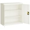 vidaXL File Cabinet White Powder-coated steel Medium File Cabinet