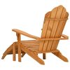 vidaXL Garden Adirondack Chair With Footrest Teak Solid teak wood Standard