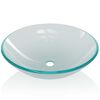 vidaXL Basin Tempered Glass 16.5" Frosted