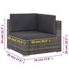 vidaXL Sofa Set Grey Polyethylene Rattan 6 Piece Set Modular