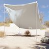 vidaXL Beach Canopy with Sand Anchors Grey 84.3x92.9"