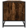 vidaXL TV Cabinet Smoked Oak Engineered Wood, Metal Large TV Cabinet