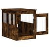 vidaXL Dog Crate Furniture Smoked Oak Engineered Wood, Steel Medium