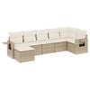 vidaXL Garden Sofa Set Beige, Cream white