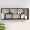 vidaXL Wall Shelf Brown Oak Engineered wood 14.2 x 6.3 x 35.4 in