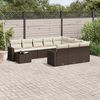 vidaXL Garden Sofa Set Brown PE Rattan Large Modular Garden Sofa Set