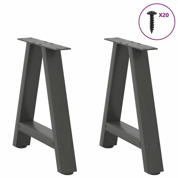 vidaXL Coffee Table Leg Anthracite Powder-coated steel