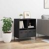 vidaXL Sideboard Black Cold-rolled steel Sideboard Rectangular