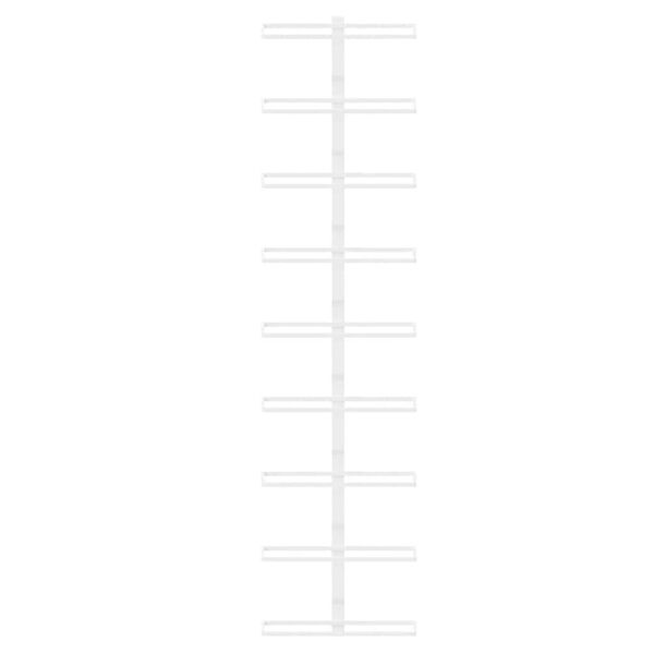 vidaXL Wall-mounted Wine Rack for 9 Bottles White Iron