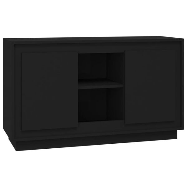 vidaXL Sideboard Black Engineered wood Medium Sideboard Rectangular