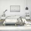 vidaXL Bed Frame Light Gray Polyester, Plywood, Engineered Wood Full