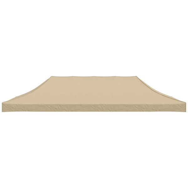 vidaXL Party Tent Roof 19.7'x9.8' Beige 0.9 oz/ft²