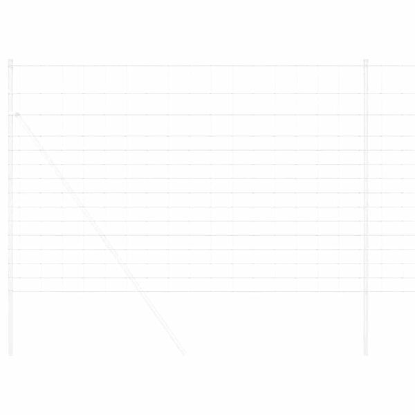 vidaXL Field Fence Silver 82.02 x 5.25 ft Galvanised steel