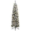 vidaXL Artificial Christmas Tree Green with white flocked snow PVC, Steel