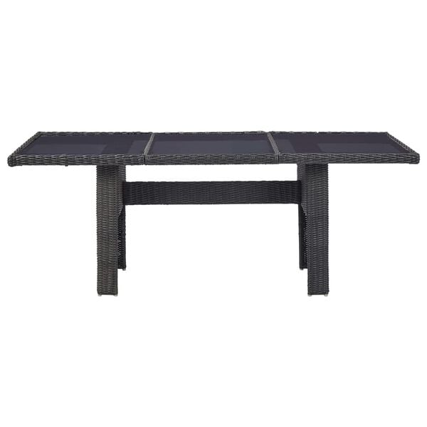 vidaXL Outdoor Dining Set Black and Dark Grey