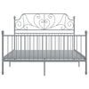 vidaXL Bed Frame Gray Powder-coated metal Double Durable Bed Frame