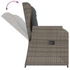 vidaXL Garden Bench Grey Poly Rattan