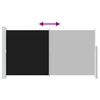 vidaXL Side Awning Black Polyester with PU coating, Powder Coated Steel