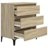 vidaXL Sideboard Sonoma Oak Engineered wood, metal Medium Sideboard
