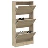 vidaXL Shoe Cabinet Sonoma Oak Engineered Wood Slim Shoe Cabinet