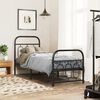 vidaXL Bed Frame Black Steel 75 x 75.6 in Bed Frame Rectangular