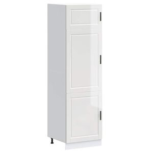 vidaXL Kitchen Cupboard High gloss white Engineered wood Tall