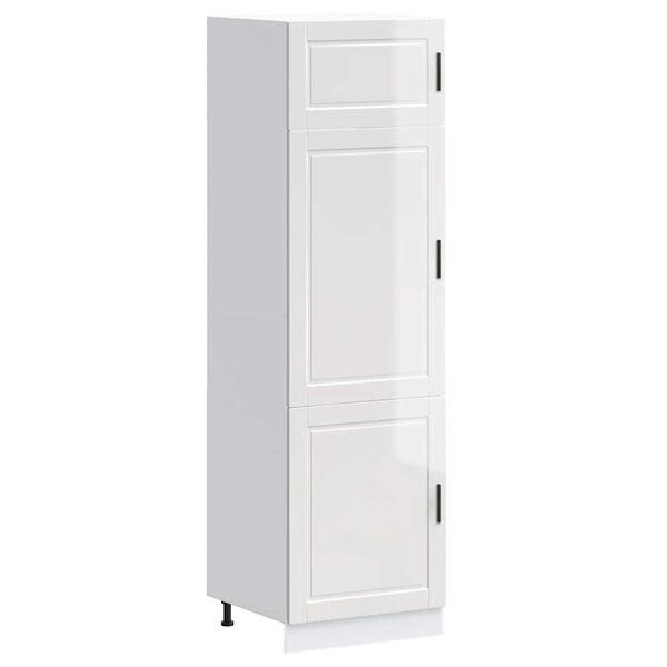 vidaXL Kitchen Cupboard High gloss white Engineered wood Tall