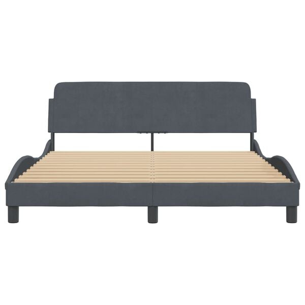 vidaXL Bed Frame Dark grey
