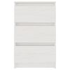 vidaXL Bedside Cabinet Set of 2 White Solid Pine Wood Medium Storage