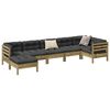 vidaXL Garden Sofa Set Anthracite Vacuum pressure treated pinewood Large