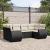 vidaXL Garden Sofa Set Black PE rattan Large Modular Garden Sofa Set