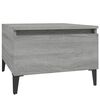 vidaXL Side Table Set of 2 Grey Sonoma Engineered wood, metal Small