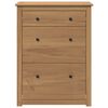 vidaXL Shoe Cabinet Honey Solid pine wood Medium Shoe Cabinet