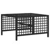 vidaXL Garden Sofa Set Black PE Rattan, Powder-Coated Steel, Tempered Glass