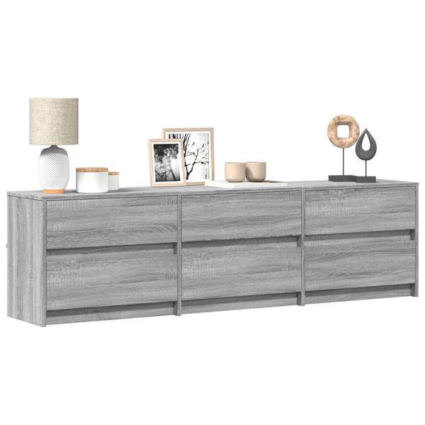vidaXL TV Cabinet Grey Sonoma Engineered wood Large TV Cabinet