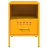 vidaXL Bedside Cabinet Set of 2 Mustard Yellow Cold-Rolled Steel