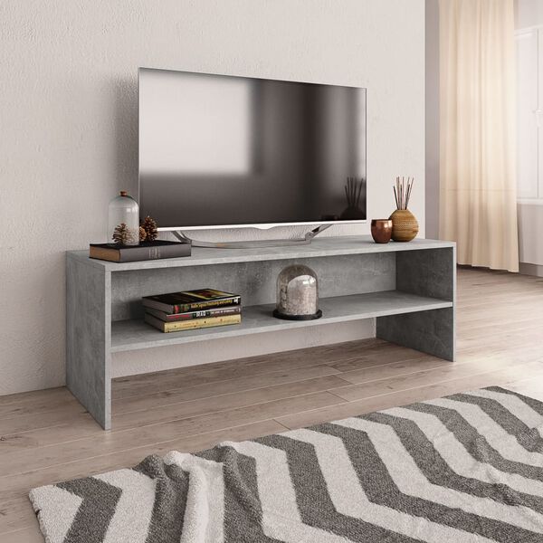 vidaXL TV Cabinet Concrete grey Engineered wood Medium TV Cabinet