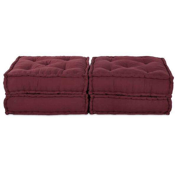 vidaXL Modular Sofa 2 pcs Maroon 55.12 x 27.56 x 14.17 in Fabric