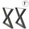 vidaXL Dining Table Light brown and Anthracite