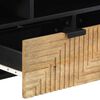 vidaXL TV Cabinet Brown Solid Mango Wood Medium TV Cabinet Rectangular