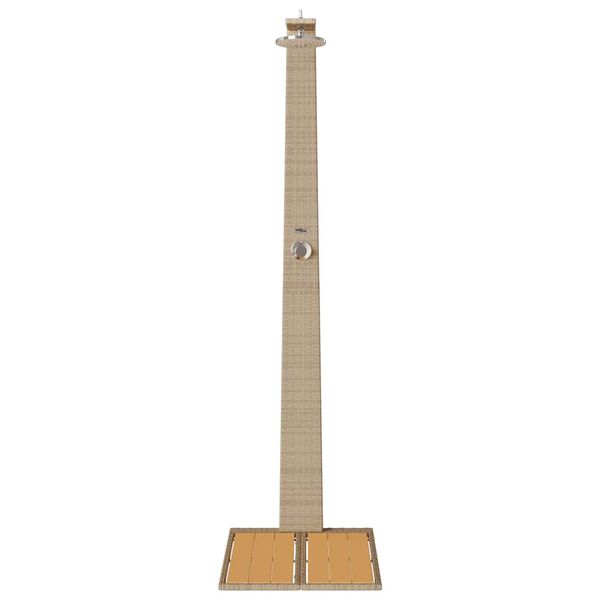 vidaXL Garden Shower Beige 60 x 80 x 214 cm Poly rattan