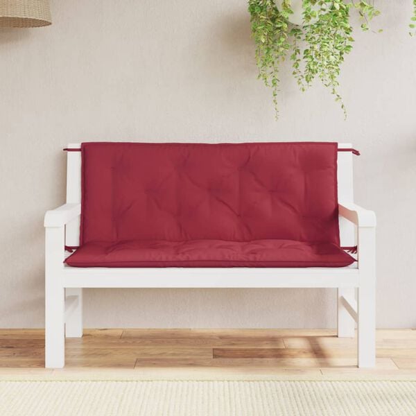 vidaXL Garden Bench Cushion Set of 2 Wine Red