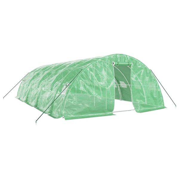 vidaXL Greenhouse Green Polyethylene Large Greenhouse Rectangular