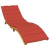 vidaXL Sun Lounger Cushion Melange Red 100% Polyester 78.7 x 23.6 x 1.6 in