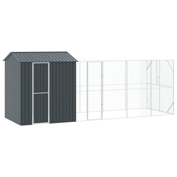 vidaXL Bird Cage Anthracite 244.49 x 81.89 x 97.24 in Galvanised Steel